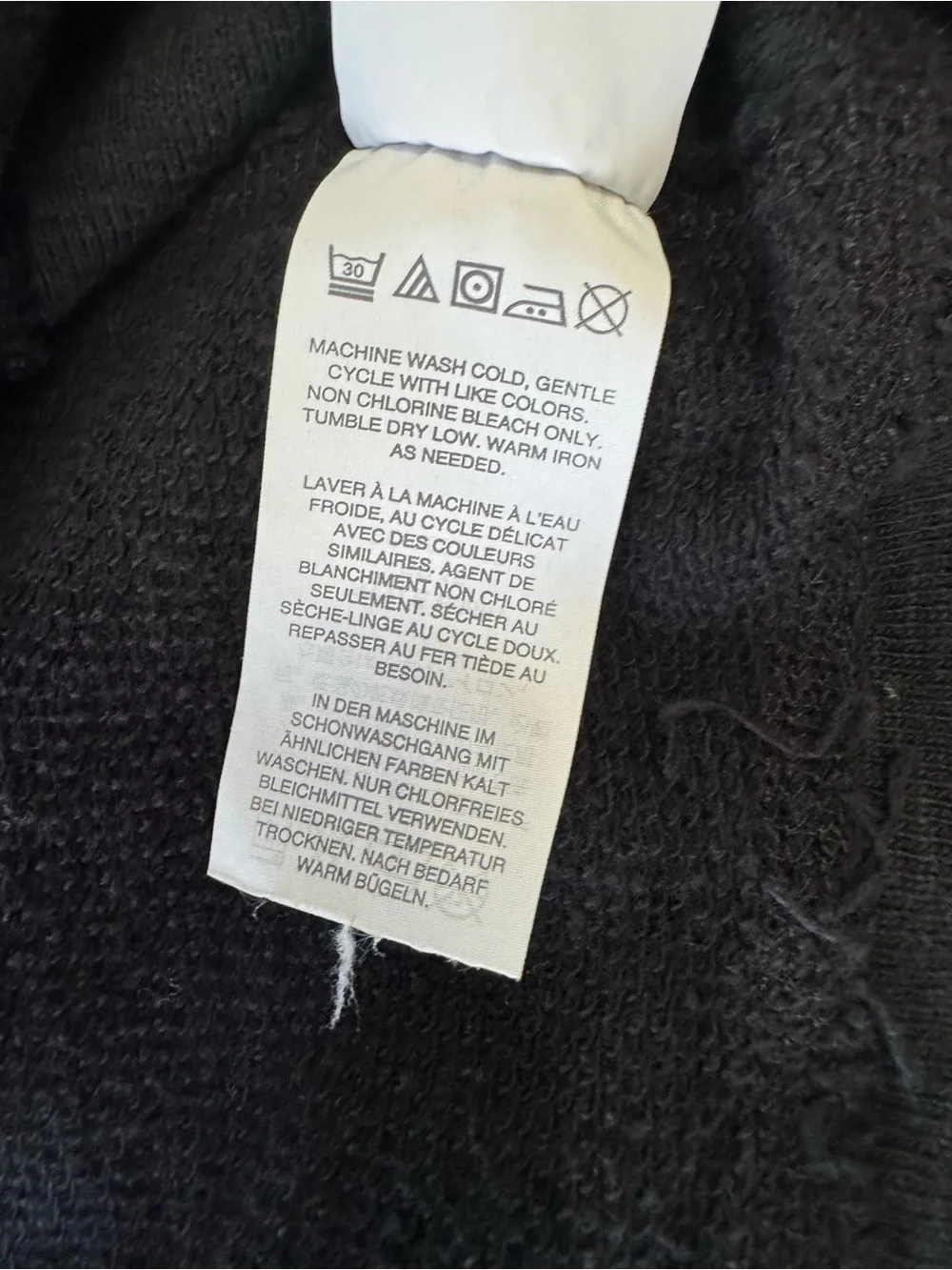 J. Crew Vintage Fleece Black Sweatshirt XS EUC